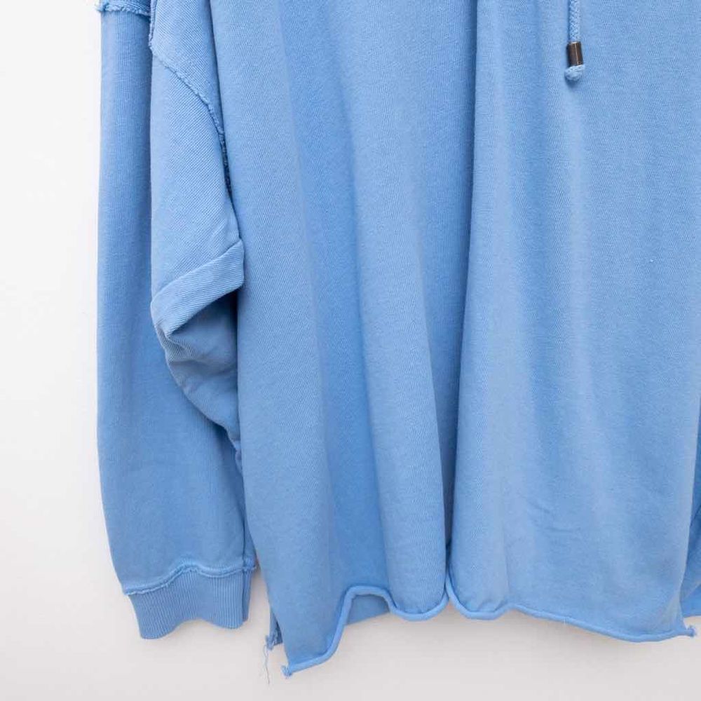 Aerie Sunday Soft Lace Up Sweatshirt Blue Size Medium - Picture 6 of 8